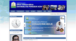 Desktop Screenshot of disnakermobduk.acehprov.go.id